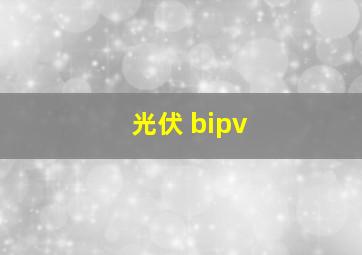 光伏 bipv